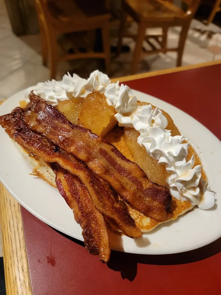 Apple Pancakes with a Side of Bacon Added