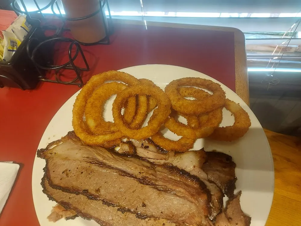 BBQ Brisket& Onion Rings